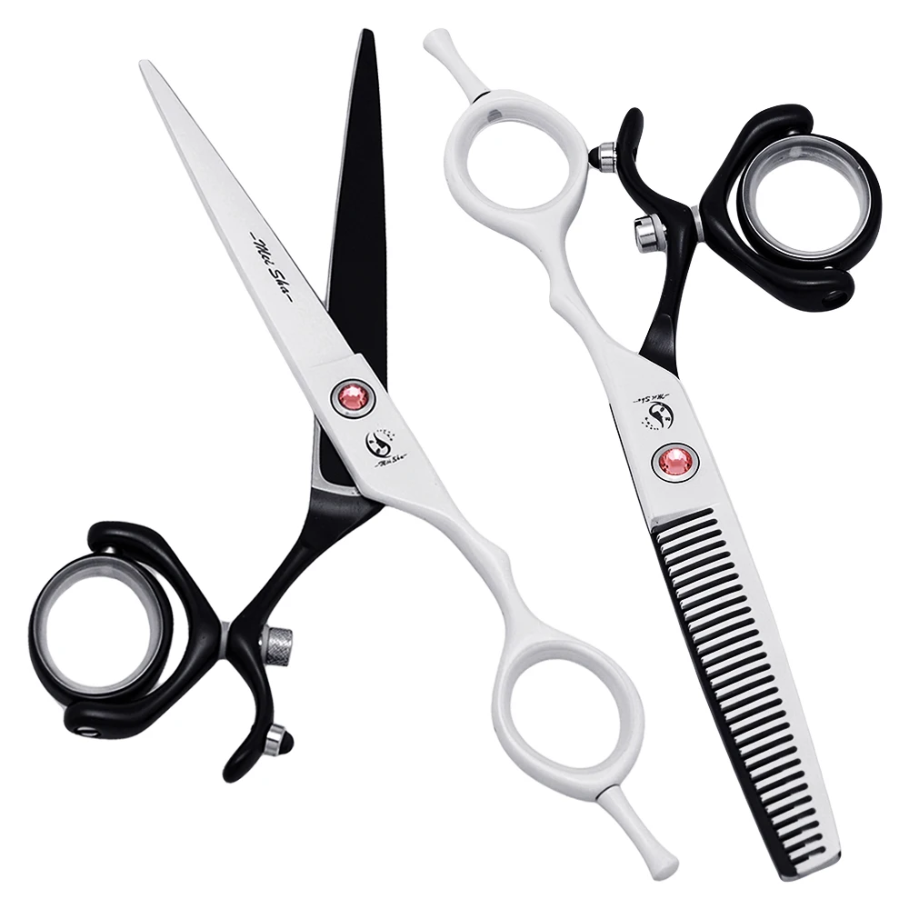 6.0" Meisha 360 Degree Rotation Barber Cutting Scissors Japan 440C Salon Hairdressing Thinning Scissors Hairstyle Shears A0120A
6.0" Meisha 360 Degree Rotation Barber Cutting Scissors Japan 440C Salon Hairdressing Thinning Scissors Hairstyle Shears A0120A