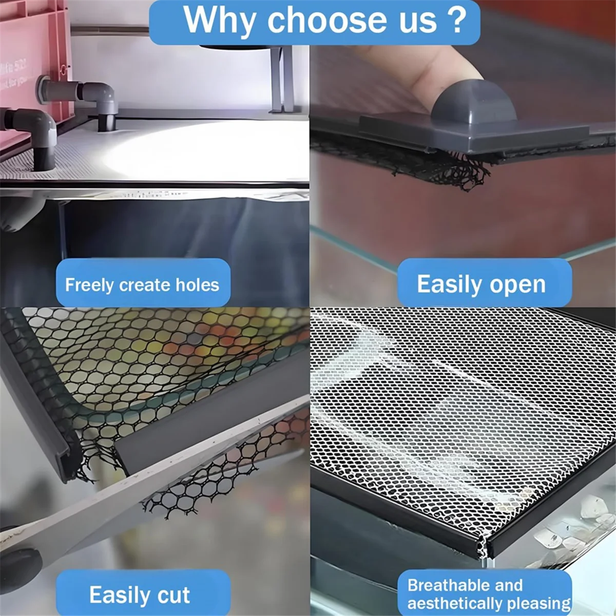 XYFHA DIY Magnetic Aquarium Lid Fish Tank Hood Top Cover Anti-Jumping Net Cover Mesh to Protect Fish Jumping Out of Fish Tan
XYFHA DIY Magnetic Aquarium Lid Fish Tank Hood Top Cover Anti-Jumping Net Cover Mesh to Protect Fish Jumping Out of Fish Tan