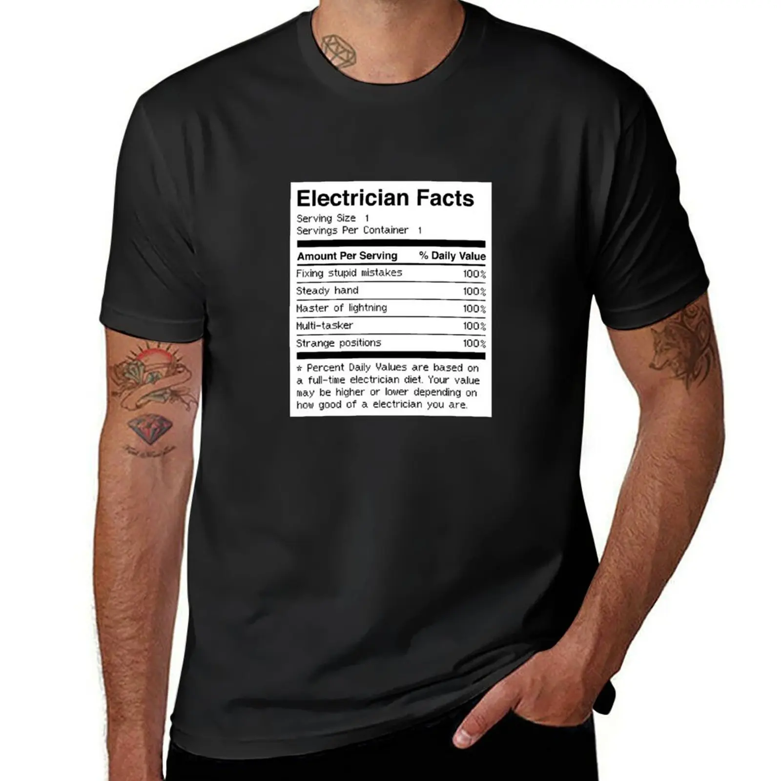 Funny Electrician Facts T-Shirt plain summer tops mens graphic t-shirts hip hop
Funny Electrician Facts T-Shirt plain summer tops mens graphic t-shirts hip hop