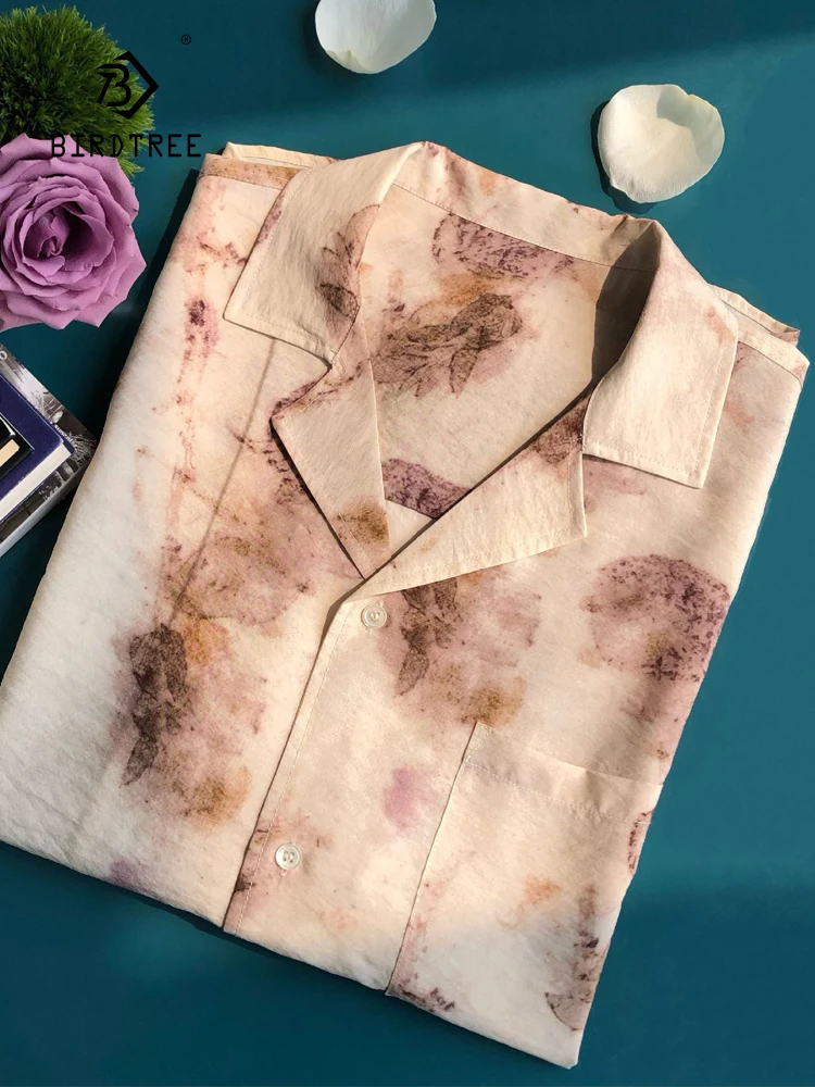 BirdTree-76% Silk Elegant Shirt, Women Short Sleeve Notched Retro Printed, Unisex Temperament Blouse, 2025 Spring New T4D522CC
BirdTree-76% Silk Elegant Shirt, Women Short Sleeve Notched Retro Printed, Unisex Temperament Blouse, 2025 Spring New T4D522CC