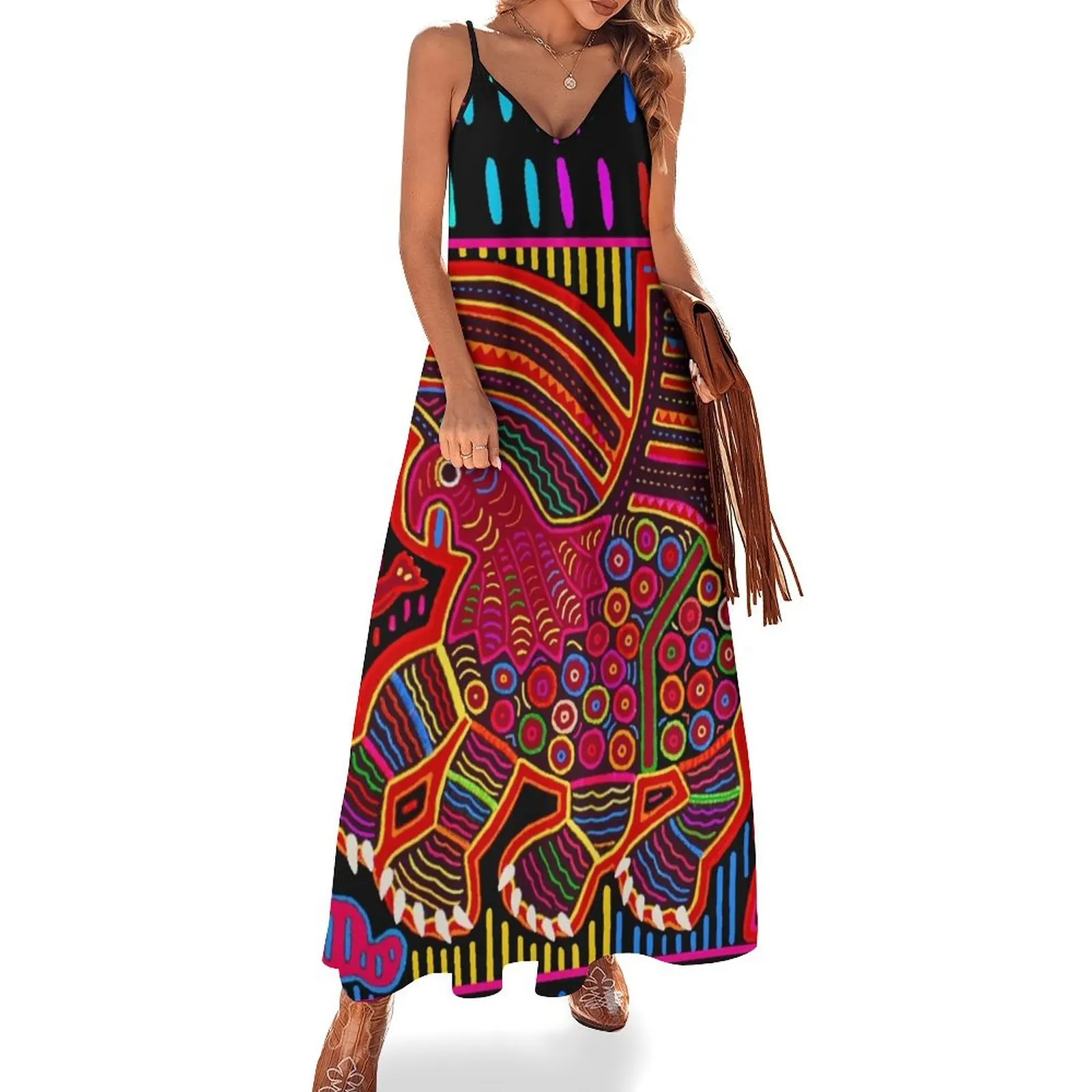 Kuna Indian Friendly Dragon Mola Sleeveless Long Dress women's evening dress 2025 summer dress woman 2025
Kuna Indian Friendly Dragon Mola Sleeveless Long Dress women's evening dress 2025 summer dress woman 2025