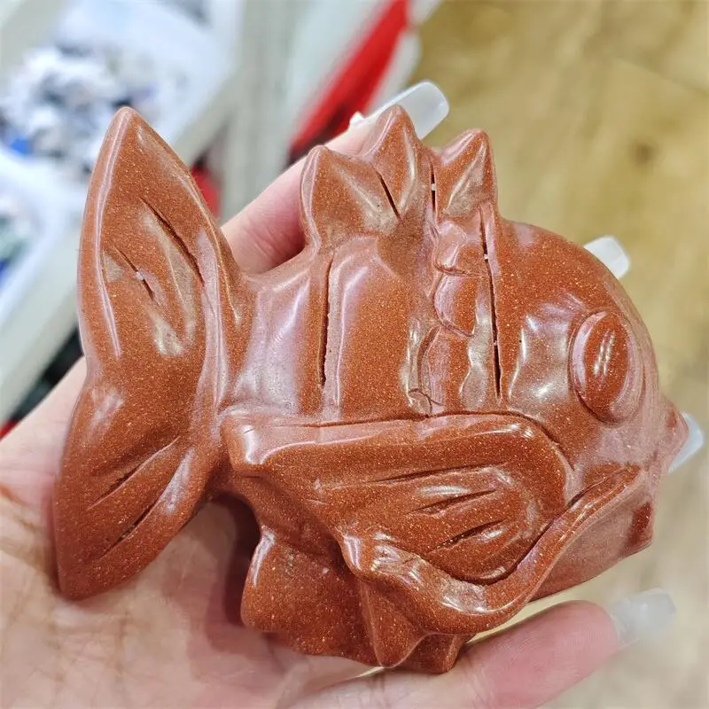 Natural Goldsand Stone Fish Cartoon Carving Memnon Megalith Powerful Statue For Home Room Decoration Gift 1PCS
Natural Goldsand Stone Fish Cartoon Carving Memnon Megalith Powerful Statue For Home Room Decoration Gift 1PCS