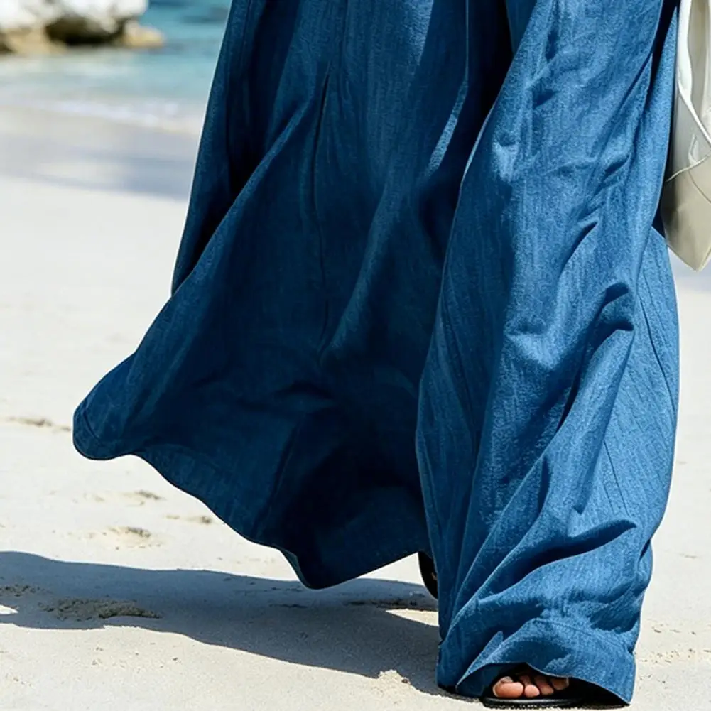Commuting Casual Pants Wide Leg Casual Trousers with Lace-up Elastic Waist, Loose Fit Slacks for Work Daily Wear
Commuting Casual Pants Wide Leg Casual Trousers with Lace-up Elastic Waist, Loose Fit Slacks for Work Daily Wear