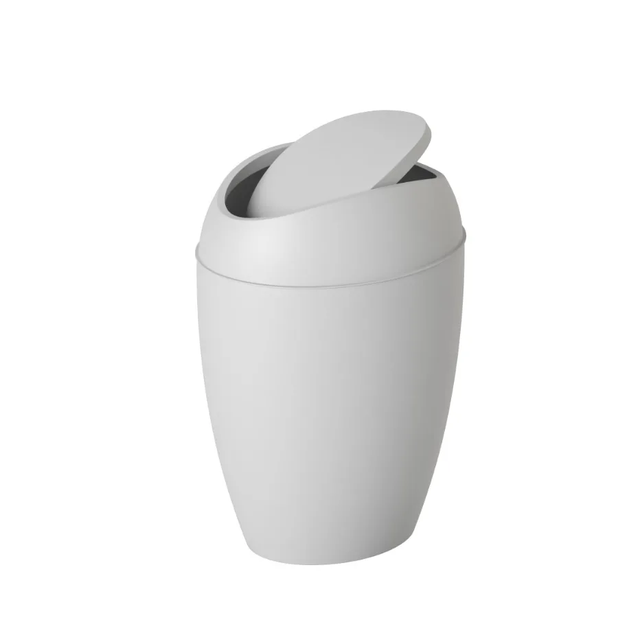 2.4 gal Twirla Polypropylene Swing-Top Lid Bathroom Trash Can Garbage Can, Grey
2.4 gal Twirla Polypropylene Swing-Top Lid Bathroom Trash Can Garbage Can, Grey