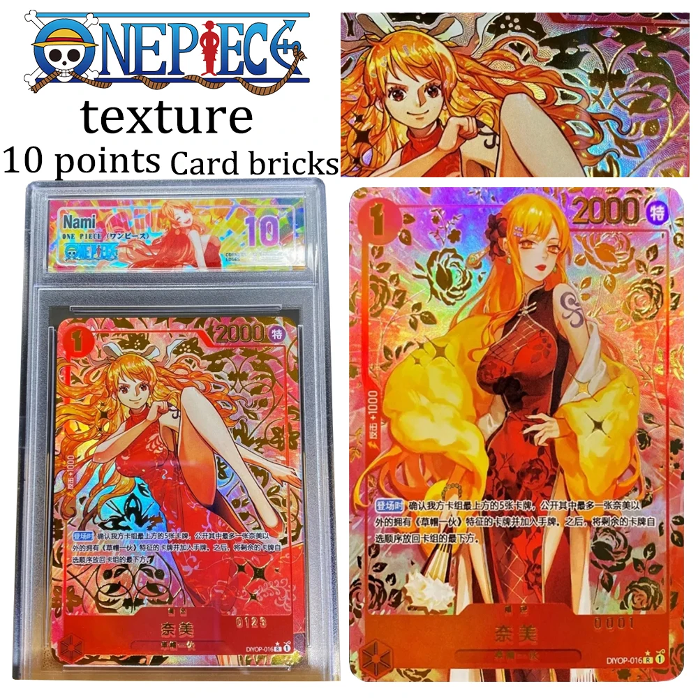 One Piece Card Brick rating Nami Textured gilding Refractive brilliance Collectible card bricks Anime boy holiday gifts relief
One Piece Card Brick rating Nami Textured gilding Refractive brilliance Collectible card bricks Anime boy holiday gifts relief