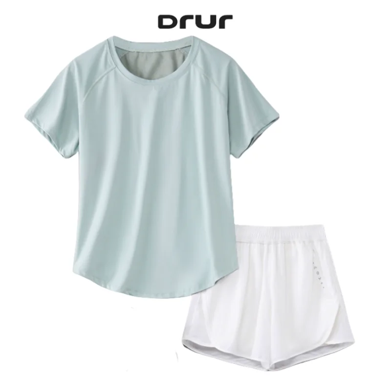 Летние комплекты для бега DRUR S-4XL, легкие дышащие, быстросохнущие, спортивная одежда из 2 предметов, женские топы для фитнеса, шорты, костюм, новый
Летние комплекты для бега DRUR S-4XL, легкие дышащие, быстросохнущие, спортивная одежда из 2 предметов, женские топы для фитнеса, шорты, костюм, новый