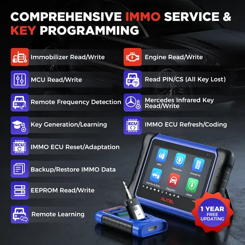 Autel MaxiIM IM508S XP200 Automotive Scanner IMMO Key Programming Diagnostic Tools All-in-One Auto Key Programmer  All Key Lost