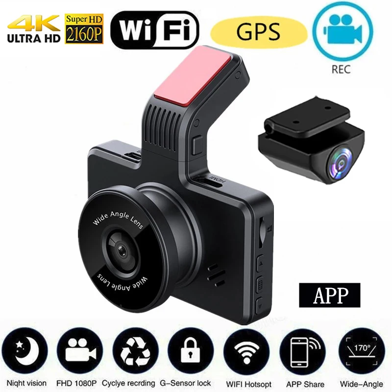 Dash Cam GPS Wifi Car DVR 4K 2160P Vehicle Camera Drive Video Recorder Night Vision Auto Black Box Car Accessories Registrar
Dash Cam GPS Wifi Car DVR 4K 2160P Vehicle Camera Drive Video Recorder Night Vision Auto Black Box Car Accessories Registrar