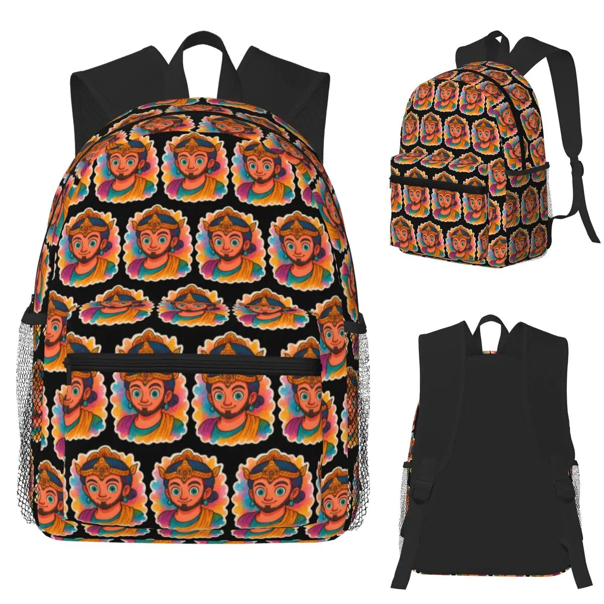 Colorful Royal Prince Character With Crown Student Backpack School Bag Hiking Travel Daypack for Men Women Bookbag Shoulder Bags 
Colorful Royal Prince Character With Crown Student Backpack School Bag Hiking Travel Daypack for Men Women Bookbag Shoulder Bags