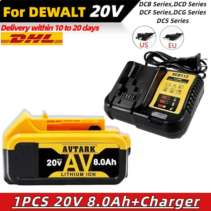 Оригинальный аккумулятор DEWALT, литий-ионный аккумулятор 20 В, DCB115, DCB118, для аккумулятора электроинструмента Dewalt, зарядное устройство DCB1104
Оригинальный аккумулятор DEWALT, литий-ионный аккумулятор 20 В, DCB115, DCB118, для аккумулятора электроинструмента Dewalt, зарядное устройство DCB1104