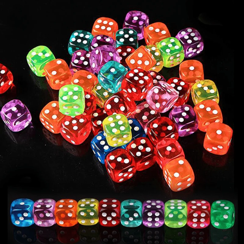 20PCS 14mm Colorful Acrylic Dice, 6 Sided Portable Board Game Dice for Party Gathering, Halloween Christmas Gift for Game Lovers
20PCS 14mm Colorful Acrylic Dice, 6 Sided Portable Board Game Dice for Party Gathering, Halloween Christmas Gift for Game Lovers