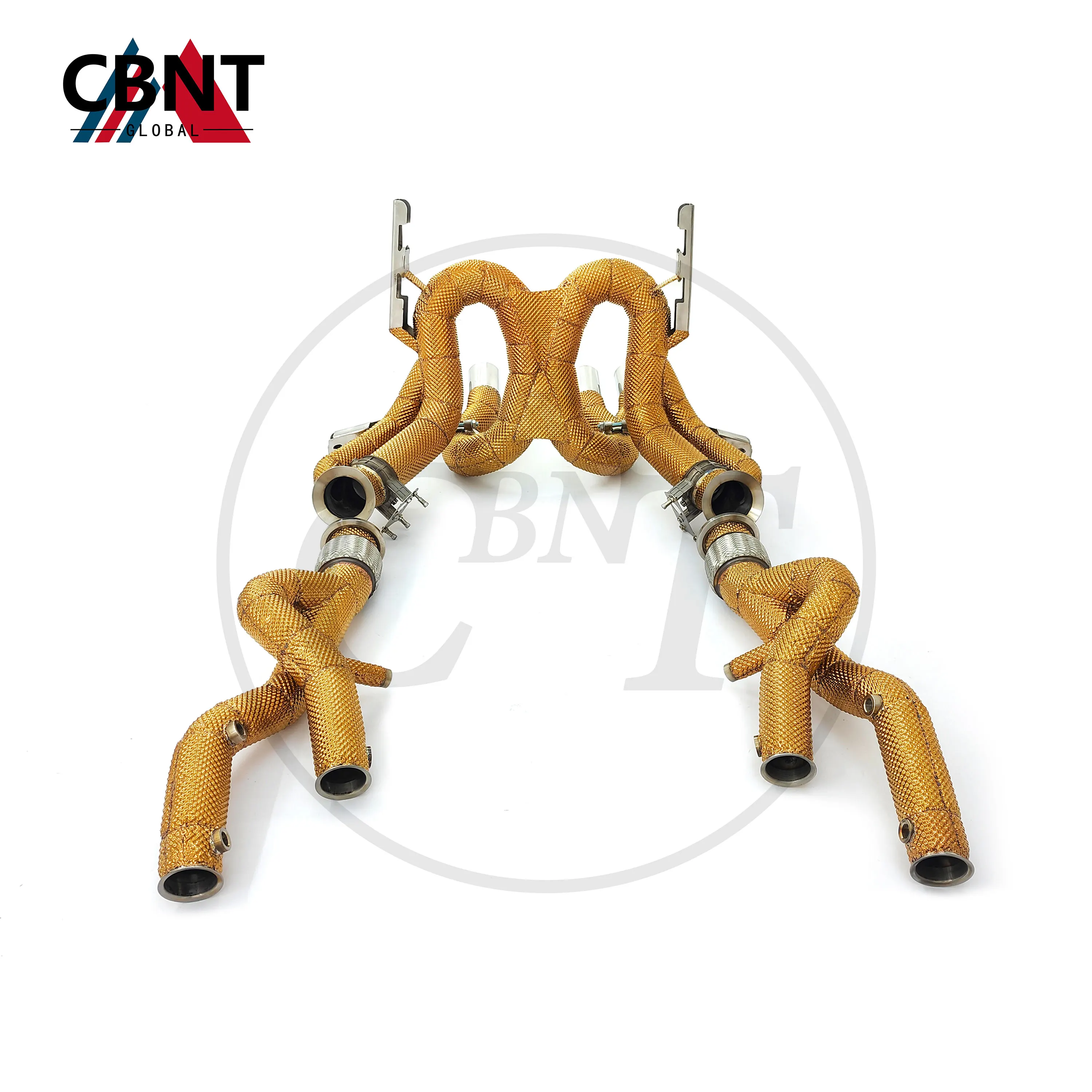 CBNT Upgrade Exhaust Systems for Lamborghini Revuelto 6.2L V12 Stainless Steel Free Flow Downpipe+Axleback with Gold Heat Shield
CBNT Upgrade Exhaust Systems for Lamborghini Revuelto 6.2L V12 Stainless Steel Free Flow Downpipe+Axleback with Gold Heat Shield