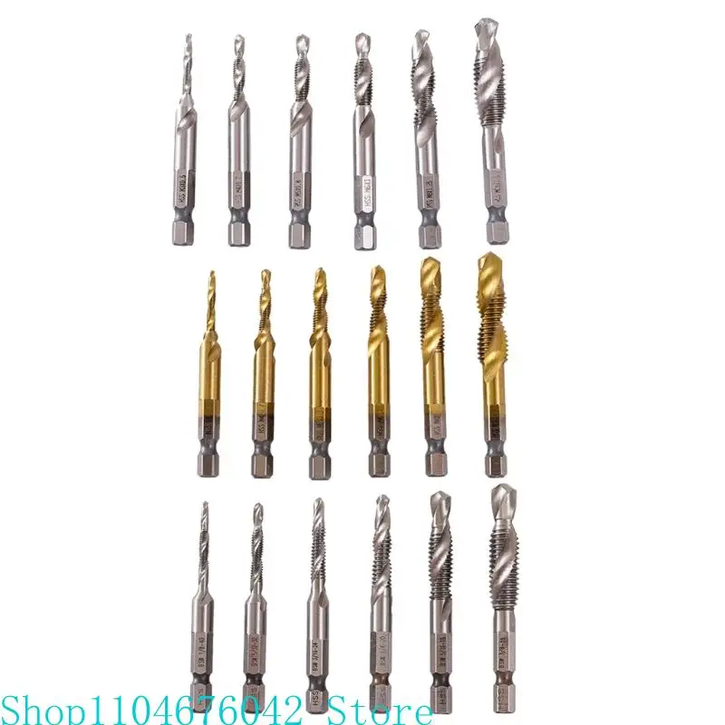 5asd 6 Pieces for Combination Drill Tap Set M3-M10 for High Hardness Iron Steel HSS M3-M10 Screw Tapping Bit Lightwe
5asd 6 Pieces for Combination Drill Tap Set M3-M10 for High Hardness Iron Steel HSS M3-M10 Screw Tapping Bit Lightwe