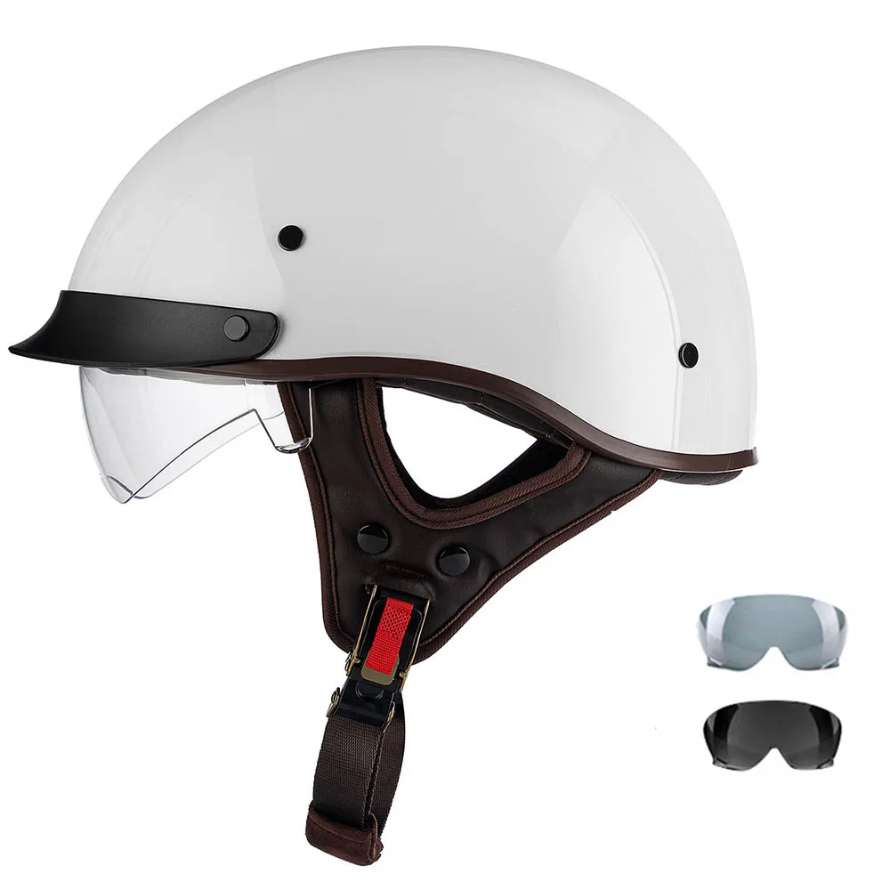 Retro Helmet Motorcycle Casco Moto Helmet DOT Approved Double Lens Half Face Multiple Patterns Fashion Cycling Helmet Scooter
Retro Helmet Motorcycle Casco Moto Helmet DOT Approved Double Lens Half Face Multiple Patterns Fashion Cycling Helmet Scooter