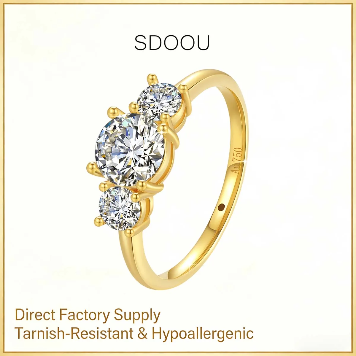 SDOOU Роскошное кольцо из настоящего 18-каратного золота с полым муассанитом 1 карат, 3 камня, сертификат, обручальное кольцо, ювелирное изделие, подарок для нее
SDOOU Роскошное кольцо из настоящего 18-каратного золота с полым муассанитом 1 карат, 3 камня, сертификат, обручальное кольцо, ювелирное изделие, подарок для нее