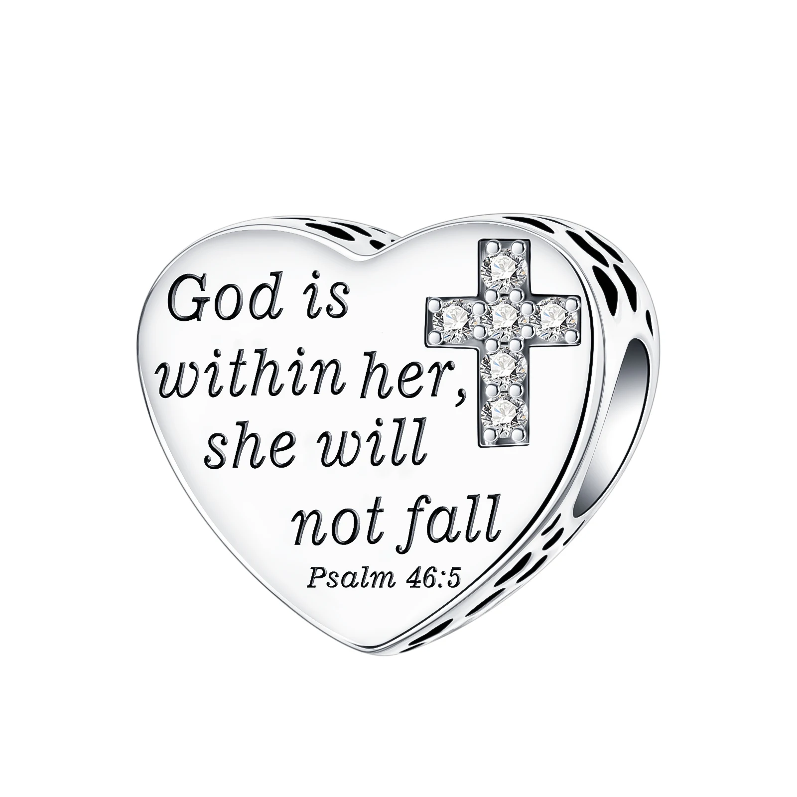 925 sterling silver God in her heart cross pendant charm fit original Pandora bracelet charm beads necklace Diy female jewelry
925 sterling silver God in her heart cross pendant charm fit original Pandora bracelet charm beads necklace Diy female jewelry