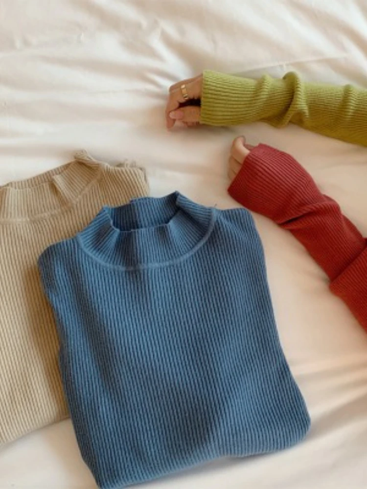 Осенне-зимние трикотажные изделия, женский пуловер, свитер, модная полуводолазка, вязаный женский джемпер с длинным рукавом, зимние мягкие эластичные топы
Осенне-зимние трикотажные изделия, женский пуловер, свитер, модная полуводолазка, вязаный женский джемпер с длинным рукавом, зимние мягкие эластичные топы