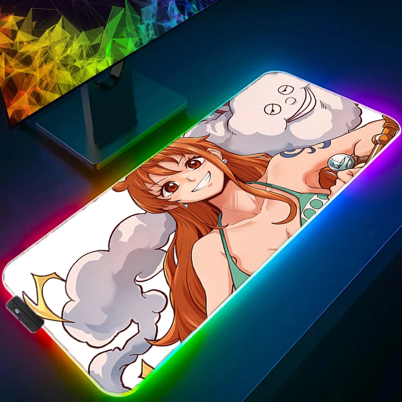 RGB LED Mouse Pad PC Accessories One Piece Nami Mouse Mat Office Desk Mat Computer Gamer Mousepad Rubber Keyboard Pad Tablet Pad
RGB LED Mouse Pad PC Accessories One Piece Nami Mouse Mat Office Desk Mat Computer Gamer Mousepad Rubber Keyboard Pad Tablet Pad