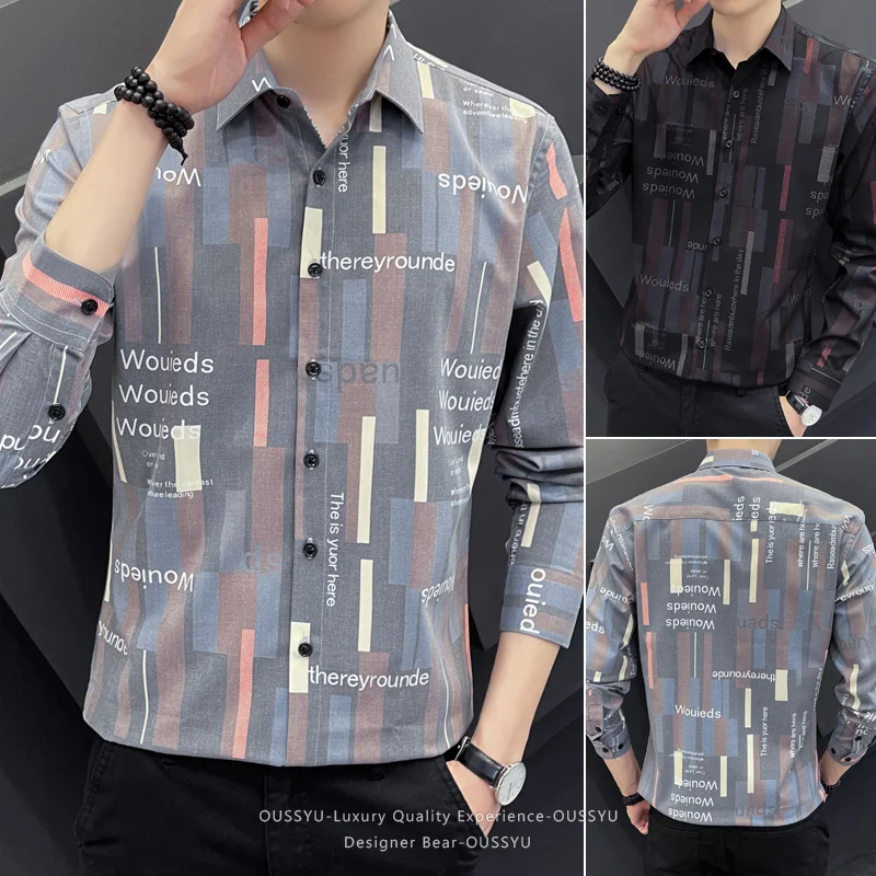 Men's Printed Long Sleeve Shirt Korean Style Slim Fit Fashion Casual Tops 2026 Spring Autumn Streetwear Trendy Designer Button
Men's Printed Long Sleeve Shirt Korean Style Slim Fit Fashion Casual Tops 2026 Spring Autumn Streetwear Trendy Designer Button