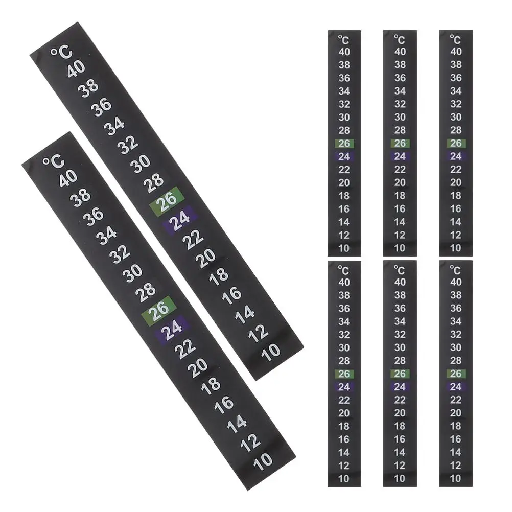 8 Pcs Tank Temperature Sticker 10℃ 40℃ Liquid Crystal Thermometer Temperature Meter Stickers Strip Aquarium Monitor Gauges
8 Pcs Tank Temperature Sticker 10℃ 40℃ Liquid Crystal Thermometer Temperature Meter Stickers Strip Aquarium Monitor Gauges