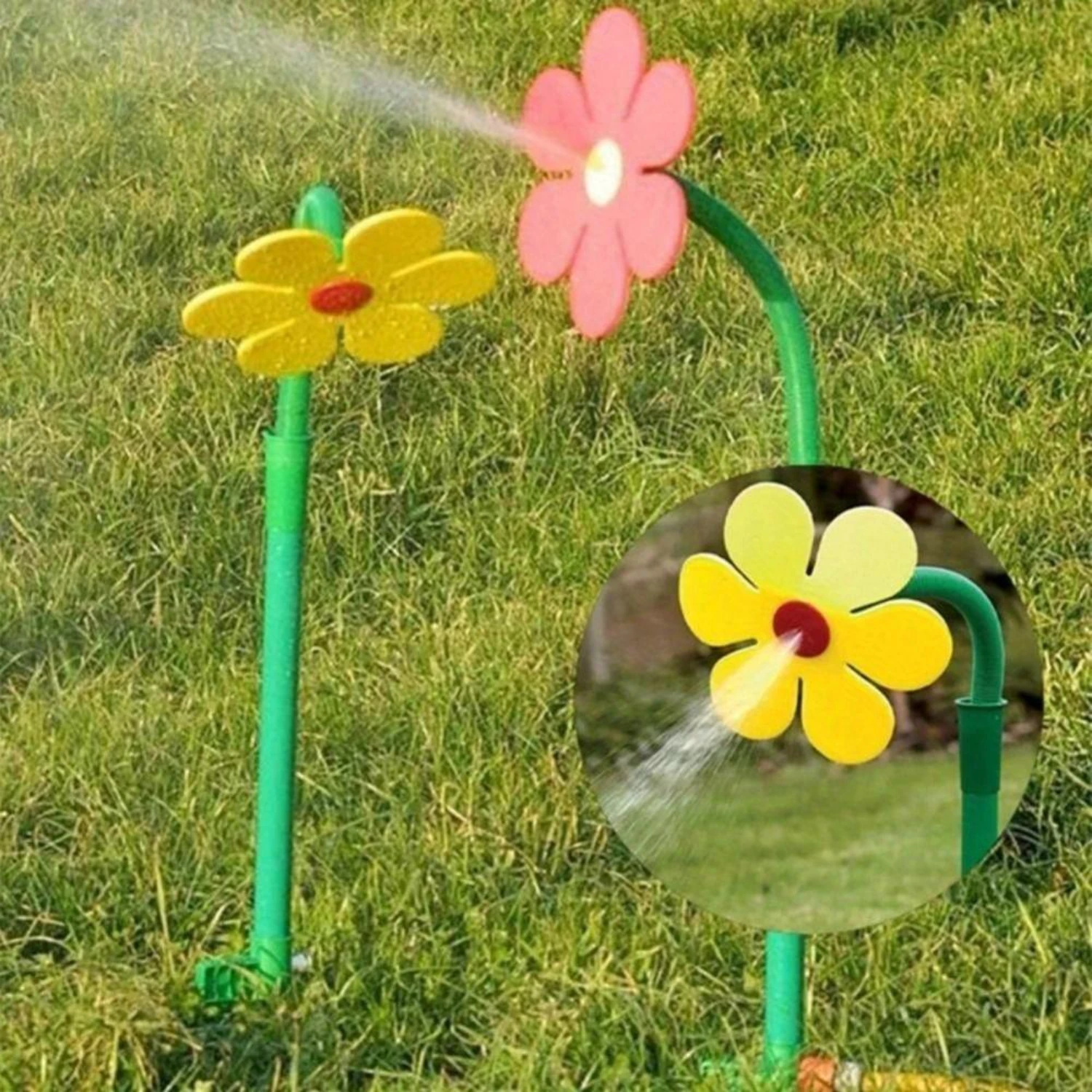Coverage" Whimsical Daisy Lawn Sprinkler - 720° Rotating, Automatic Watering For Gardens & Patios
Coverage" Whimsical Daisy Lawn Sprinkler - 720° Rotating, Automatic Watering For Gardens & Patios