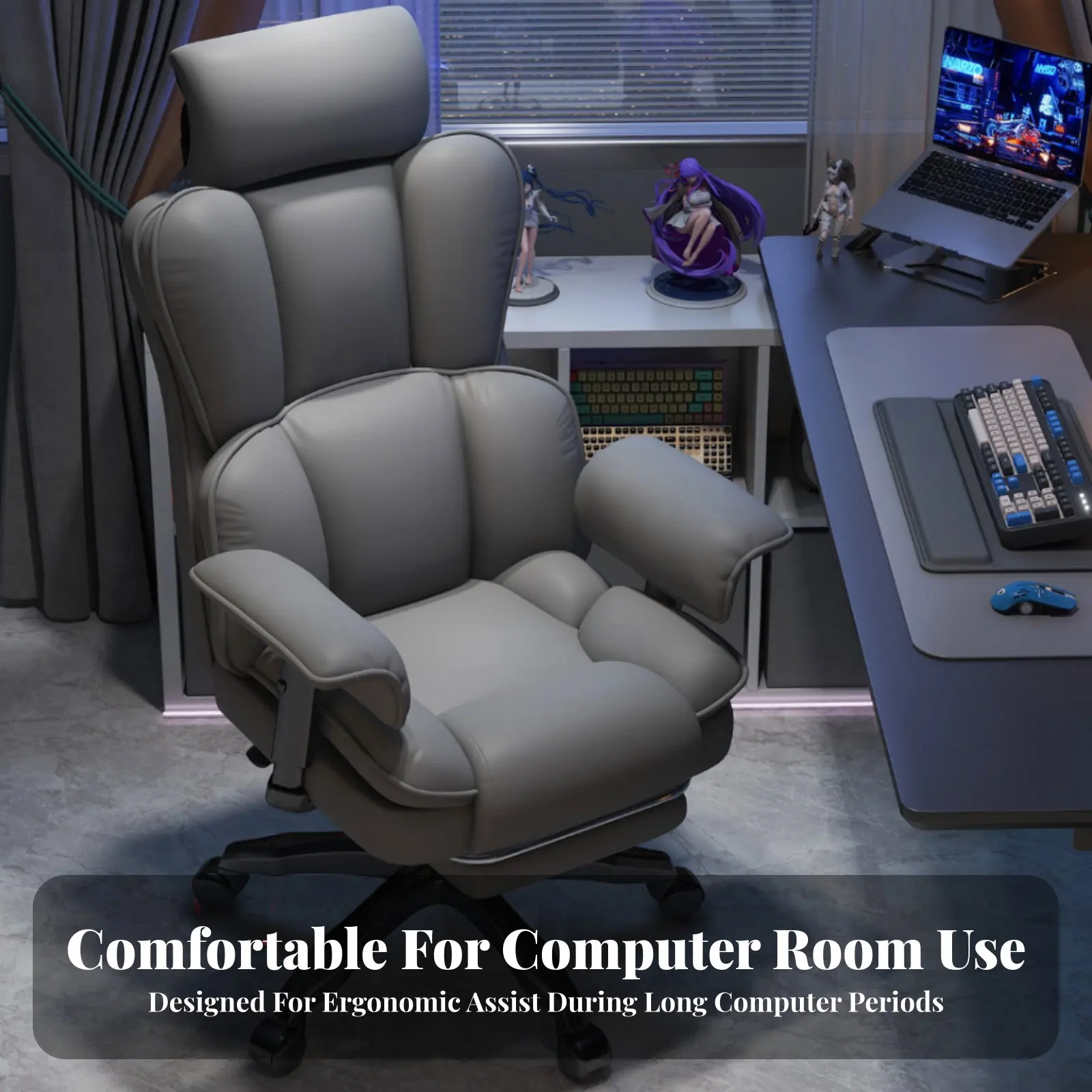 Ergonomic Gaming Recliner Assistance Reclining Gaming Chair with Footrest Luxuriously Soft Paddinging sturdyDuty Base
Ergonomic Gaming Recliner Assistance Reclining Gaming Chair with Footrest Luxuriously Soft Paddinging sturdyDuty Base