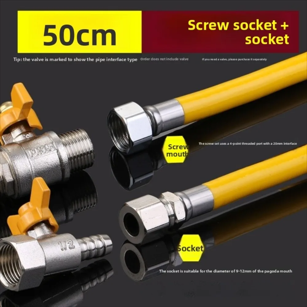 Explosion Proof Natural Gas Pipe 0.5/1/1.5/2/2.5m Armored Stove Gas Line Detachable Rodent Proof Gas Dryer Hose Kit Household
Explosion Proof Natural Gas Pipe 0.5/1/1.5/2/2.5m Armored Stove Gas Line Detachable Rodent Proof Gas Dryer Hose Kit Household