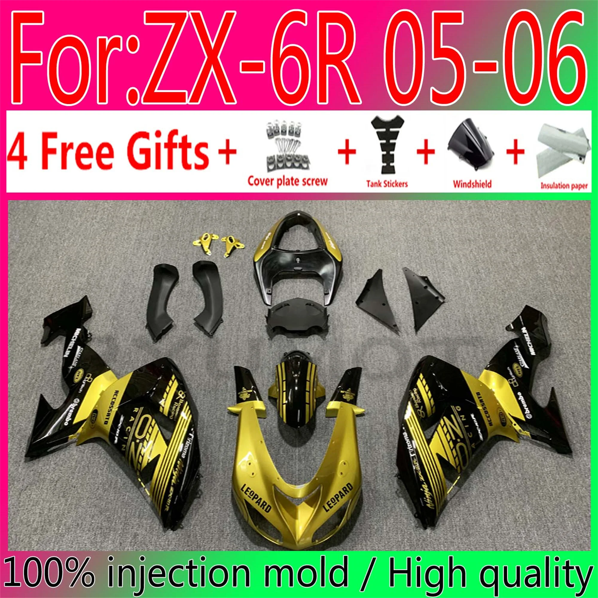 New ABS whole Motorcycle Fairings Kit Fit For Kawasaki Ninja ZX-6R 2005 2006 zx6r 2005-2006 fairing
New ABS whole Motorcycle Fairings Kit Fit For Kawasaki Ninja ZX-6R 2005 2006 zx6r 2005-2006 fairing