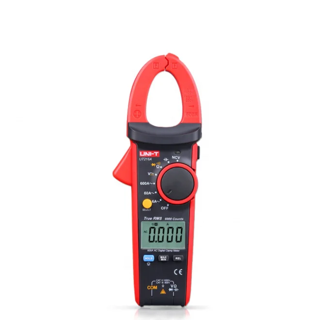 UT216A True RMS Clamp Meter Digital AC/DC Voltmeter 600A AC Ammeter Ohmmeter Capacitor Tester NCV/Flashlight/Data H
UT216A True RMS Clamp Meter Digital AC/DC Voltmeter 600A AC Ammeter Ohmmeter Capacitor Tester NCV/Flashlight/Data H