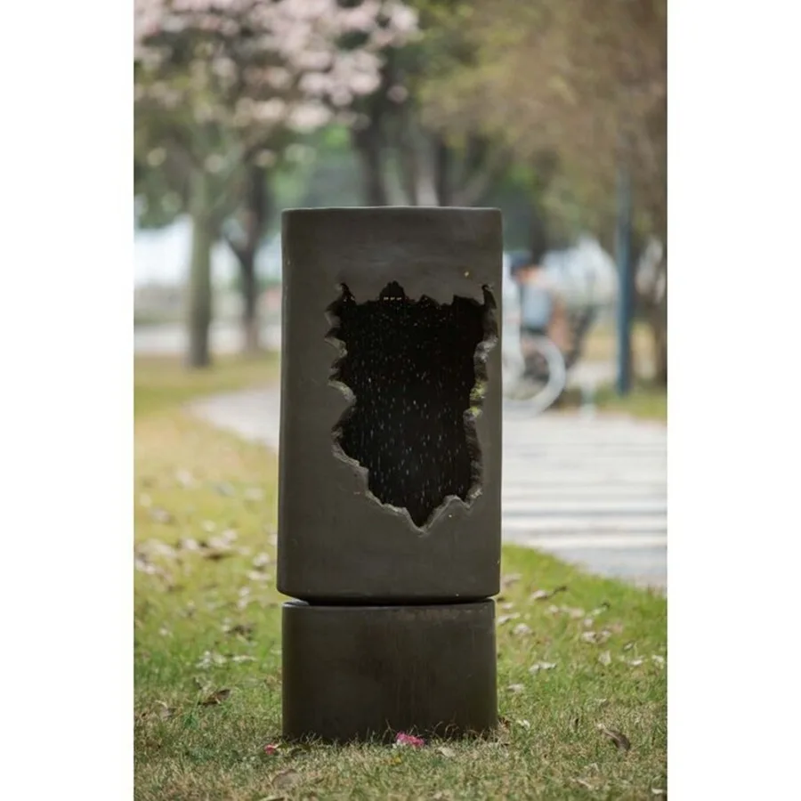 Большой уличный фонтан 19.7x19.7x56.5 с подсветкой, современный, элегантный, успокаивающий, цементный, бежевый, для сада
Большой уличный фонтан 19.7x19.7x56.5 с подсветкой, современный, элегантный, успокаивающий, цементный, бежевый, для сада
