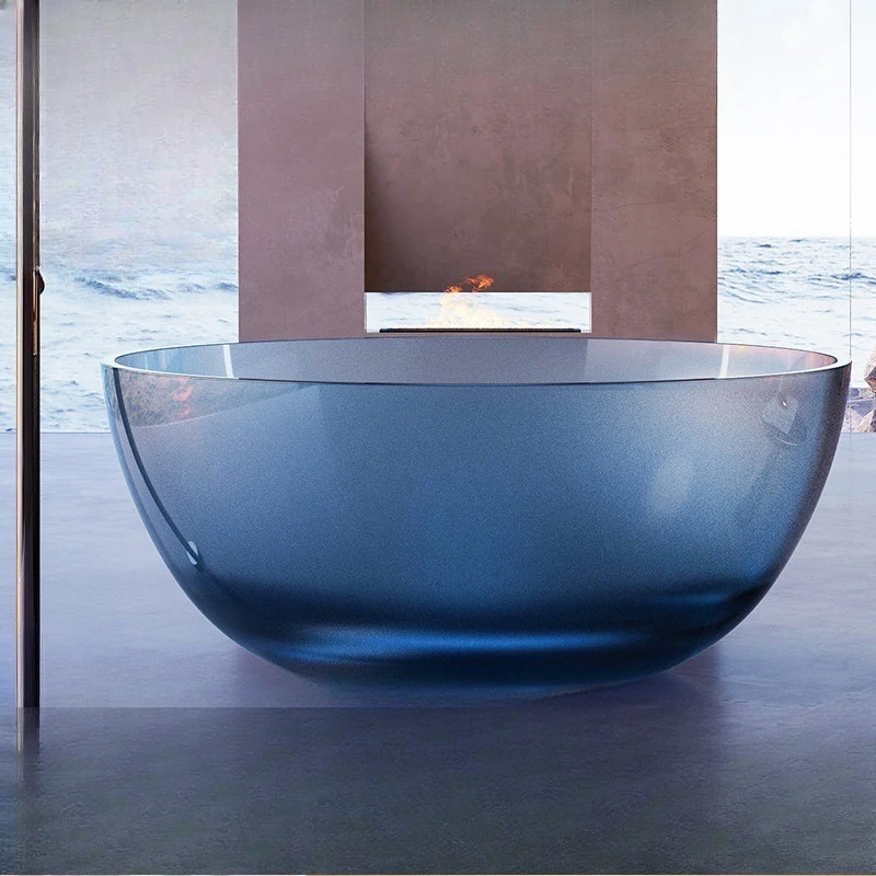 Transparent resin bathtub Household independent, round bathtub
Transparent resin bathtub Household independent, round bathtub
