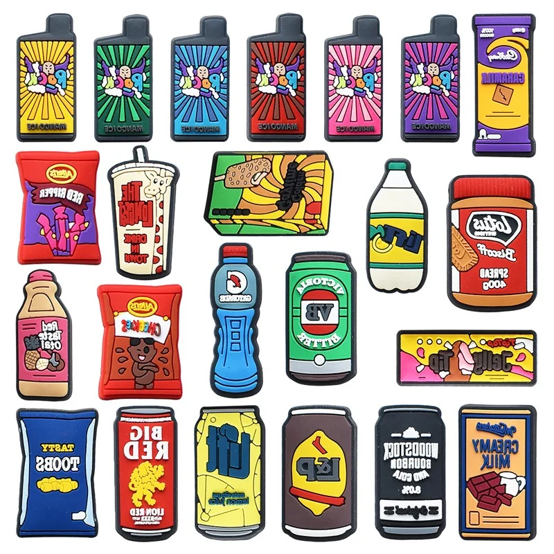 New Design Cartoon Drink PVC Soft Shoe Charm Food Fashion Bag Accessories Australia Snacks Button Decor Party Gift
New Design Cartoon Drink PVC Soft Shoe Charm Food Fashion Bag Accessories Australia Snacks Button Decor Party Gift