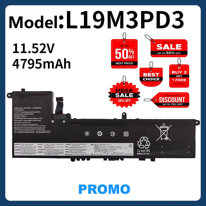 Lithium Batteries for Lenovo L19M3PD3, L19D3PD3, Xiaoxin Pro-13 2019/2020/21 Laptops
Lithium Batteries for Lenovo L19M3PD3, L19D3PD3, Xiaoxin Pro-13 2019/2020/21 Laptops
