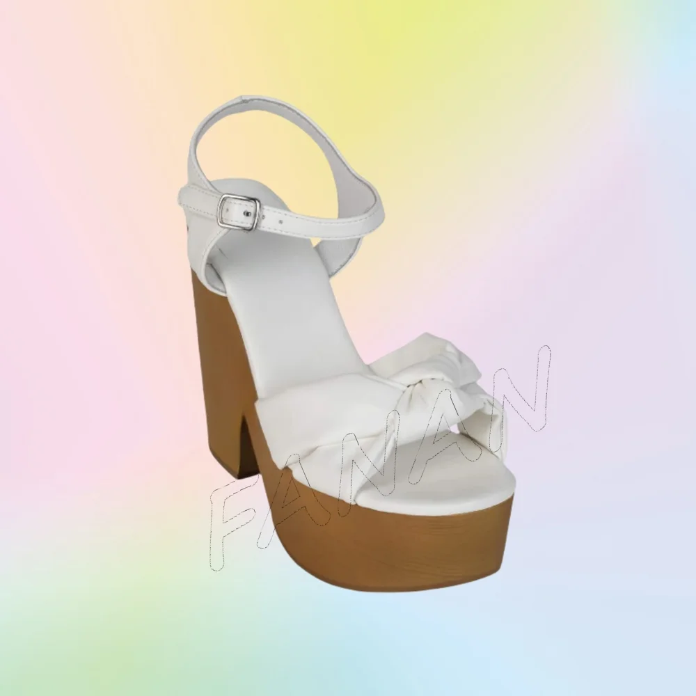 White Bow Knot Platform Sandals Ankle Buckle Chunky Heels Shoes for Women Open Round Toe Wedding Shoes 2025 Zapatillas Mujer
White Bow Knot Platform Sandals Ankle Buckle Chunky Heels Shoes for Women Open Round Toe Wedding Shoes 2025 Zapatillas Mujer