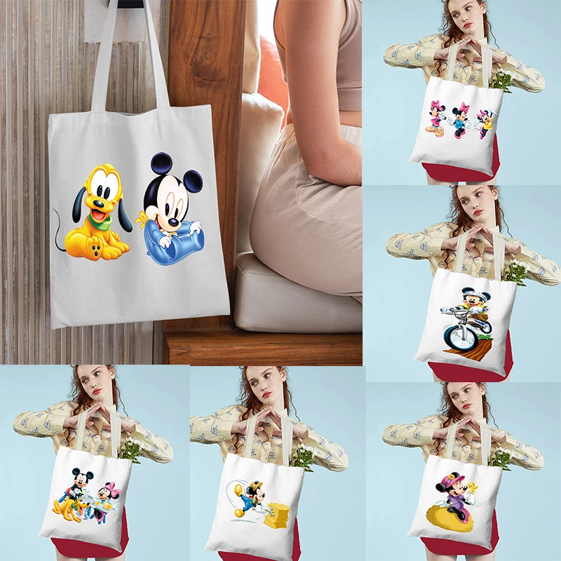 Minnie Mickey Mouse Tote Bag Shopper Canvas Shoulder Bag Eco Shopping Bag Women Tote Harajuku Handbag Female
Minnie Mickey Mouse Tote Bag Shopper Canvas Shoulder Bag Eco Shopping Bag Women Tote Harajuku Handbag Female