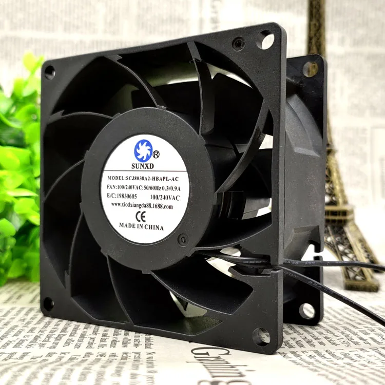 Шариковый охлаждающий вентилятор SUNXD SCJ8038A2-HBAPL-AC 100 240V 0,3 0.9A 8038
Шариковый охлаждающий вентилятор SUNXD SCJ8038A2-HBAPL-AC 100 240V 0,3 0.9A 8038