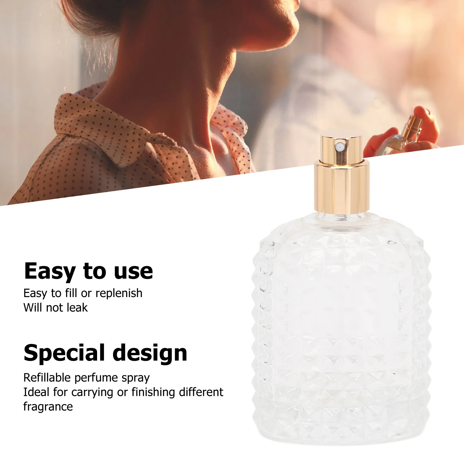 2Pcs 50ml Refillable Clear Glass Mist Spray Bottles Empty Atomizer Gold Nozzle Portable Cosmetic Liquid Container for Travel
2Pcs 50ml Refillable Clear Glass Mist Spray Bottles Empty Atomizer Gold Nozzle Portable Cosmetic Liquid Container for Travel