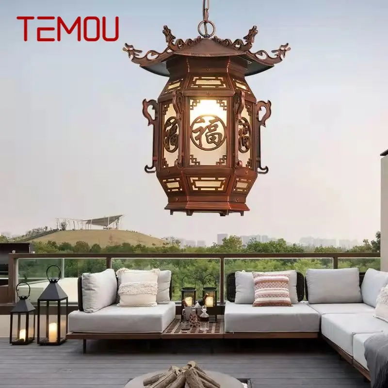 TEMOU Chinese Lantern Pendant Lamps Outdoor Waterproof LED Brown Retro Chandelier for Home Hotel Corridor Decor Electricity
TEMOU Chinese Lantern Pendant Lamps Outdoor Waterproof LED Brown Retro Chandelier for Home Hotel Corridor Decor Electricity
