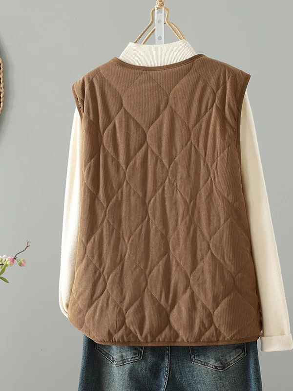 2025 Winter New Sle Women's Thiened Cotton Flannel Loose Vest Retro Simple Design Commute ket Single Button round Ne
2025 Winter New Sle Women's Thiened Cotton Flannel Loose Vest Retro Simple Design Commute ket Single Button round Ne