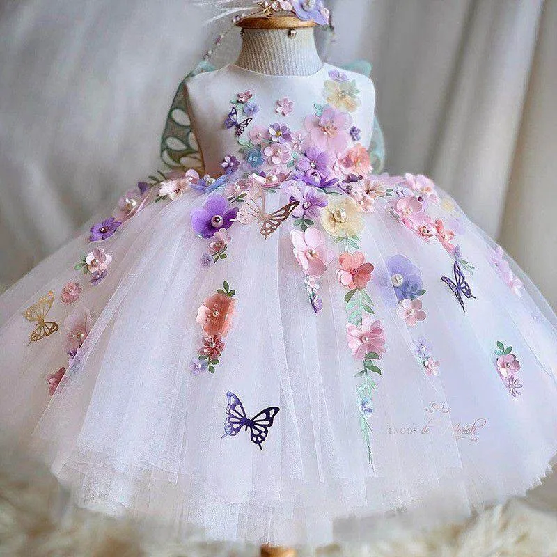 Wedding Piano Performance Girls Dress Birthday Princess Flower Tutu Dress Kids Gauze Catwalk Butterfly Fairy Style Dress
Wedding Piano Performance Girls Dress Birthday Princess Flower Tutu Dress Kids Gauze Catwalk Butterfly Fairy Style Dress