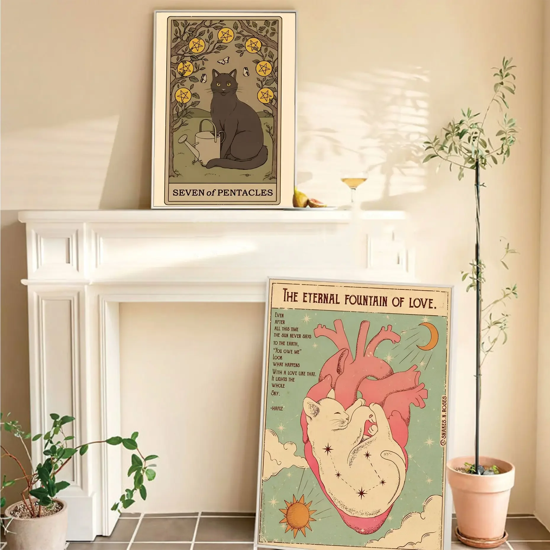 Retro Tarot Constellation Cat Self-adhesive Art Poster HD Quality Poster Wall Art Painting Study Vintage Decorative Painting
Retro Tarot Constellation Cat Self-adhesive Art Poster HD Quality Poster Wall Art Painting Study Vintage Decorative Painting