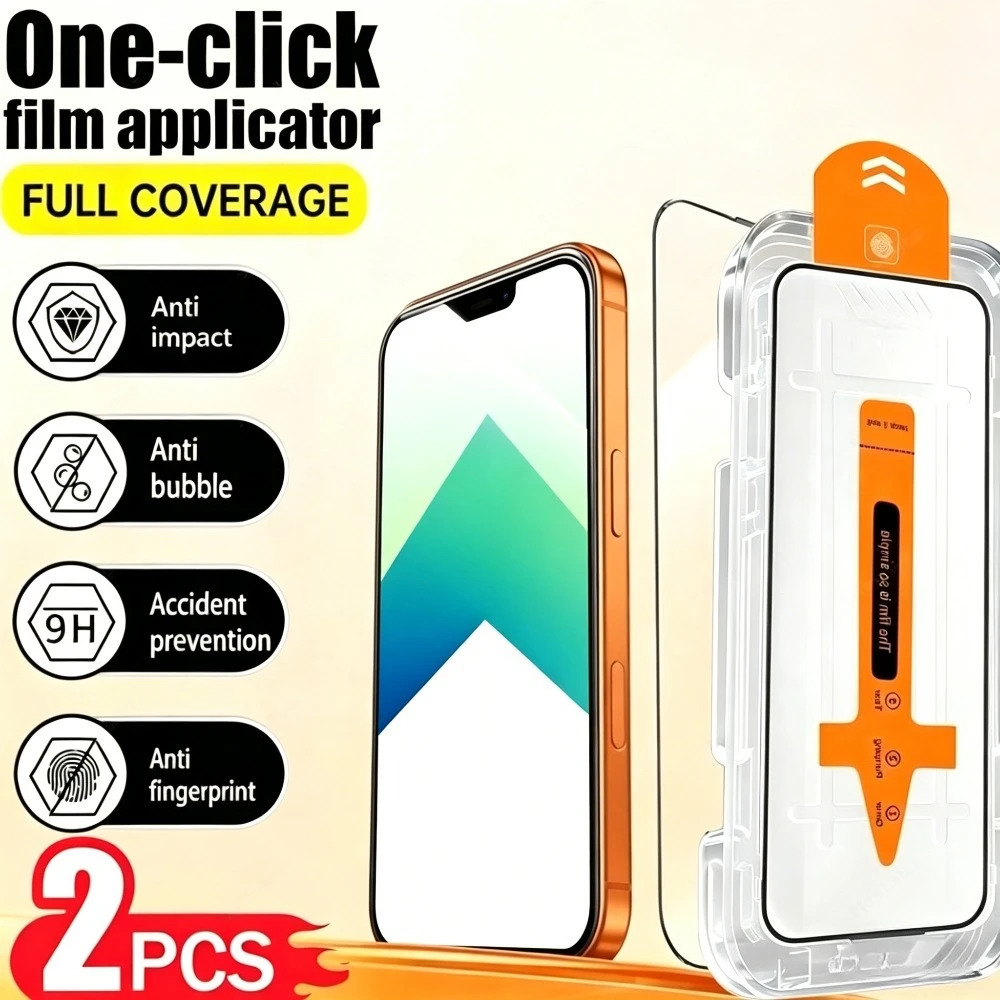 2Pcs Ultra Clear Screen Protector for iPhone 17 16 15 Pro Max Air 17e 16e 14 13 12 Pro 14 15 Plus Dust Free Installation Glass
2Pcs Ultra Clear Screen Protector for iPhone 17 16 15 Pro Max Air 17e 16e 14 13 12 Pro 14 15 Plus Dust Free Installation Glass