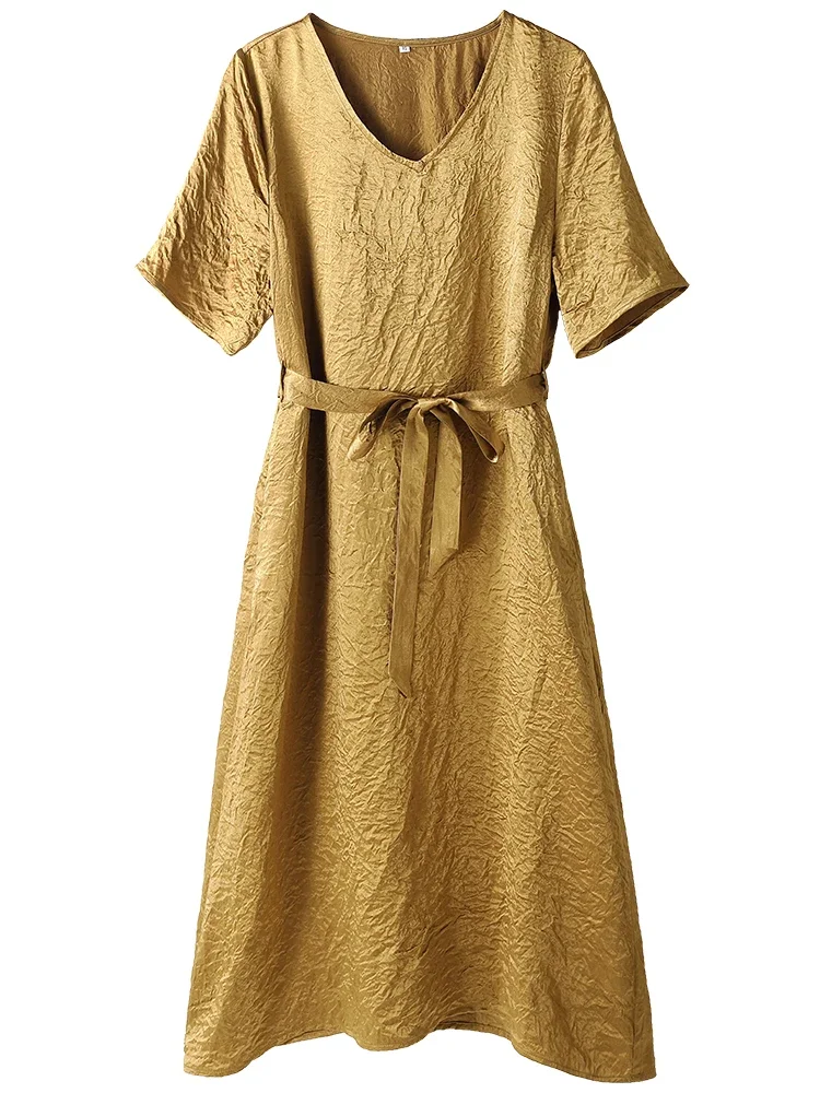 Tcyeek 92% Mulberry Real Silk Dress for Women Elegant Women's Dresses 2024 Summer Clothes Midi Dress Lace-up Vestidos De Mujer
Tcyeek 92% Mulberry Real Silk Dress for Women Elegant Women's Dresses 2024 Summer Clothes Midi Dress Lace-up Vestidos De Mujer