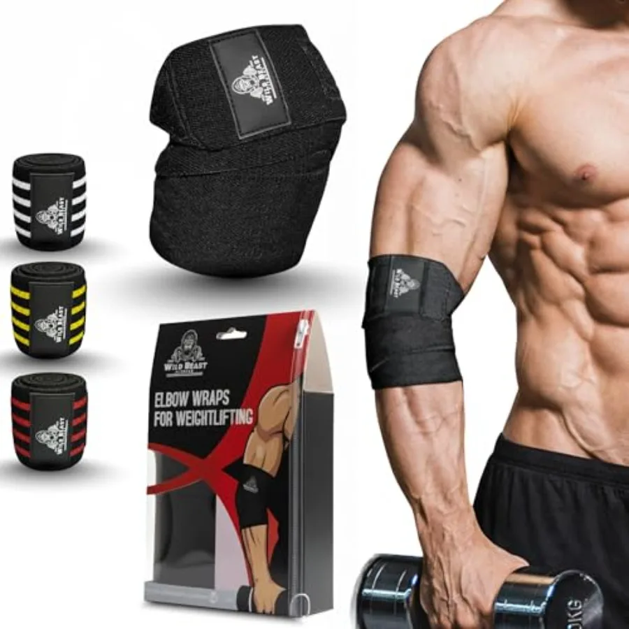 Elbow Wraps for Weightlifting Pair,Stretchable and Breathable 41" Elbow Compression Strap, Weightlifting Straps for Bench Press
Elbow Wraps for Weightlifting Pair,Stretchable and Breathable 41" Elbow Compression Strap, Weightlifting Straps for Bench Press