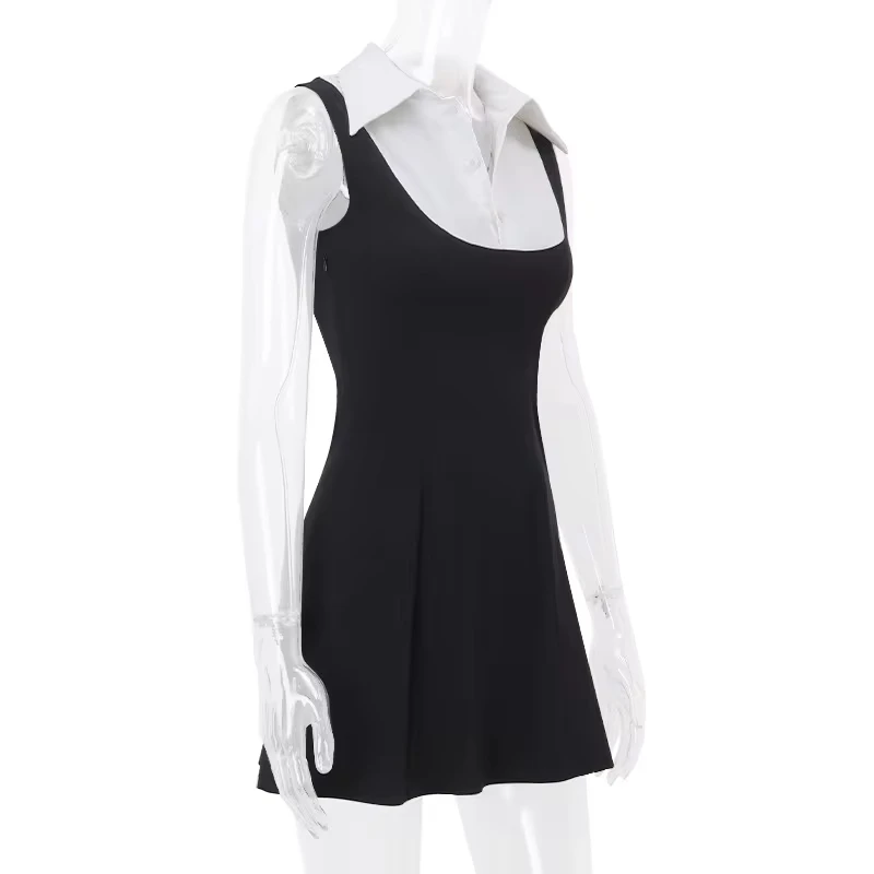 Sexy Temperament Women's Mini Dress Y2K Casual Sleeveless Slim A-line Dresses Summer Preppy Streetwear Gentle Vestidos
Sexy Temperament Women's Mini Dress Y2K Casual Sleeveless Slim A-line Dresses Summer Preppy Streetwear Gentle Vestidos