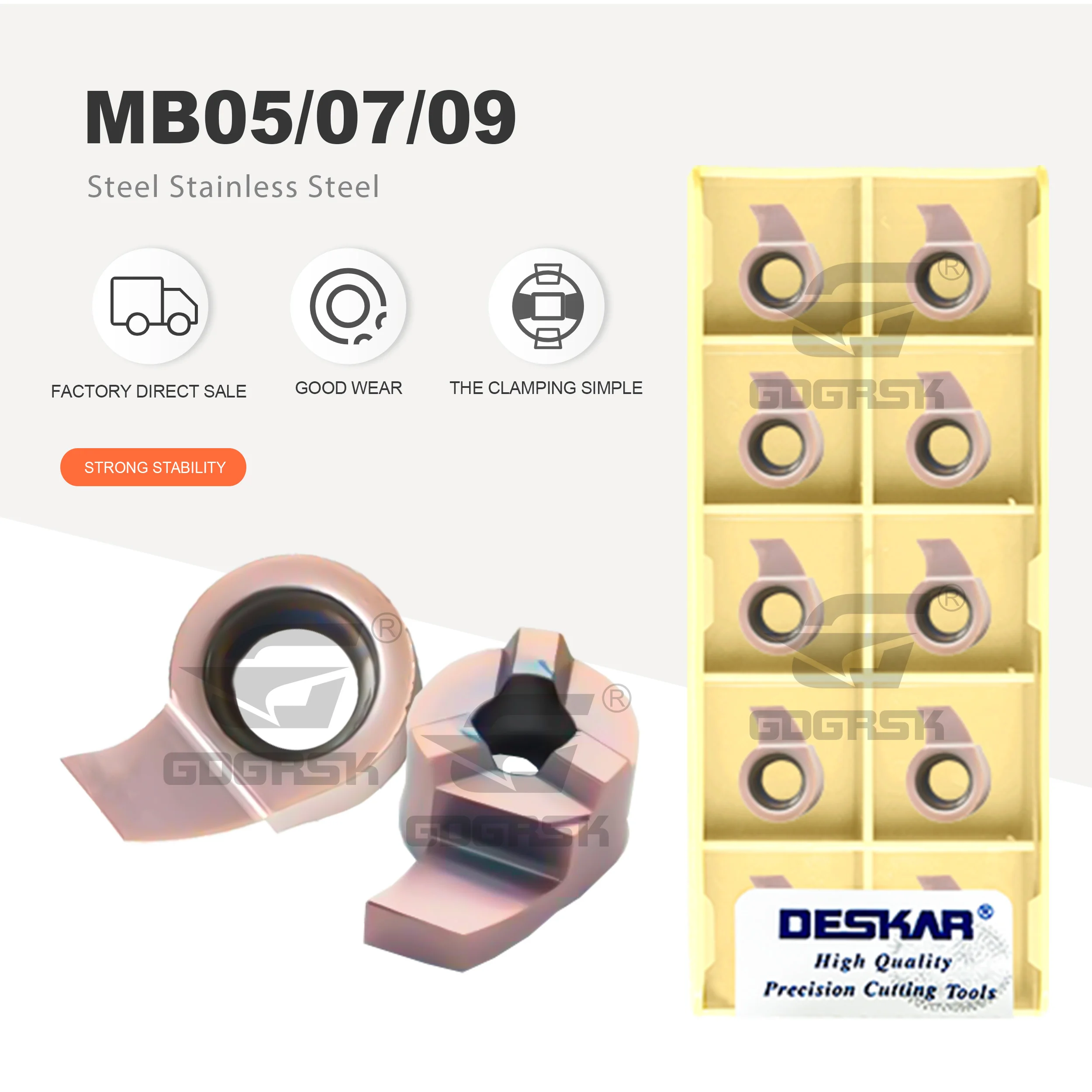 Токарные пластины DESKAR MB05-100-2.3-D08/MB07-100-3.0-D11/MB09-100-4.0-D14 LF6018 для внутренней обработки, нержавеющие, для нарезания канавок
Токарные пластины DESKAR MB05-100-2.3-D08/MB07-100-3.0-D11/MB09-100-4.0-D14 LF6018 для внутренней обработки, нержавеющие, для нарезания канавок