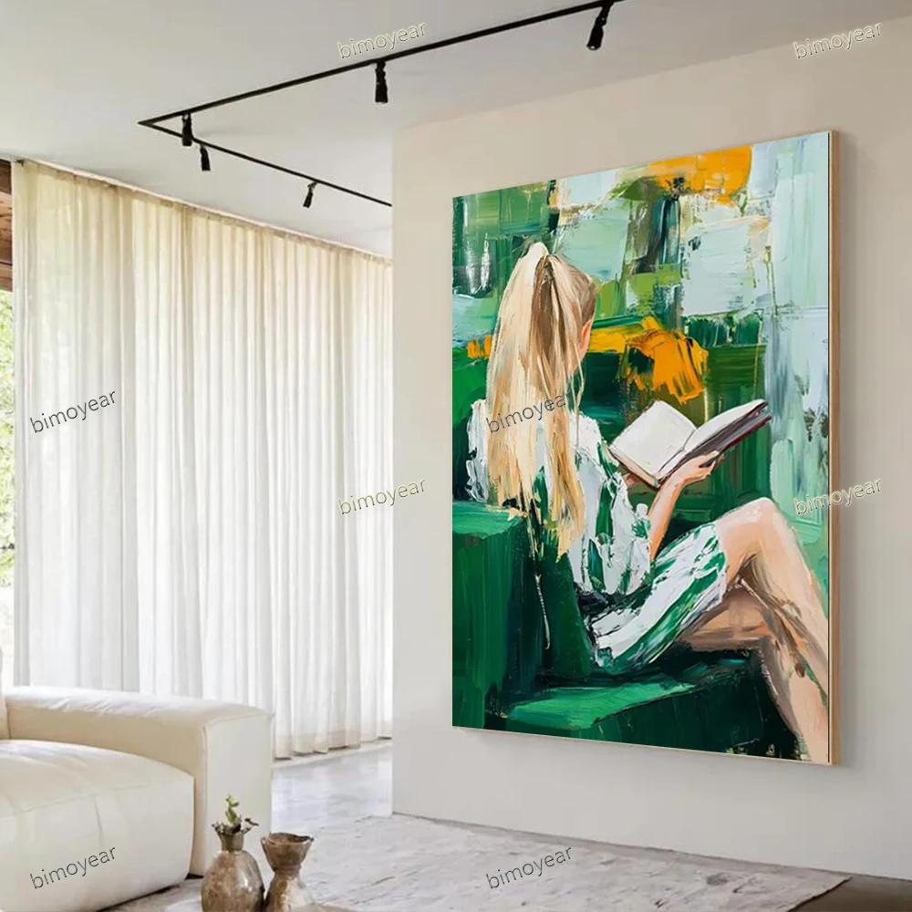 100% Handmade Abstract Oil Painting On Canvas The Girl Reading In The Library Wall Art Picture For Home Living Room Decor Image
100% Handmade Abstract Oil Painting On Canvas The Girl Reading In The Library Wall Art Picture For Home Living Room Decor Image