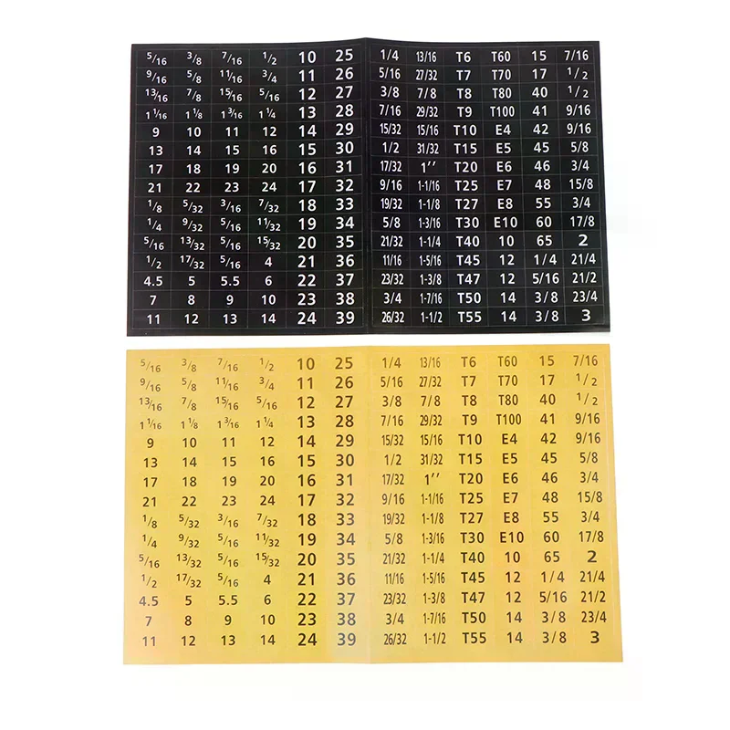 180 Pcs/set Master Socket Quick & Easy Reminder Label Stickers Chrome Decal Tags For Socket Sets Tools Durable Good
180 Pcs/set Master Socket Quick & Easy Reminder Label Stickers Chrome Decal Tags For Socket Sets Tools Durable Good