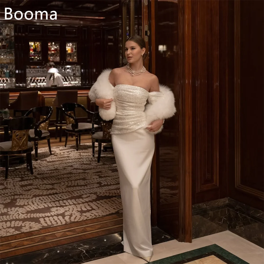 Booma Mermaid Simple Off The Shoulder No Shawl Elegant Wedding Dresses Long Shiny Brides Gown Custom Made 2025
Booma Mermaid Simple Off The Shoulder No Shawl Elegant Wedding Dresses Long Shiny Brides Gown Custom Made 2025