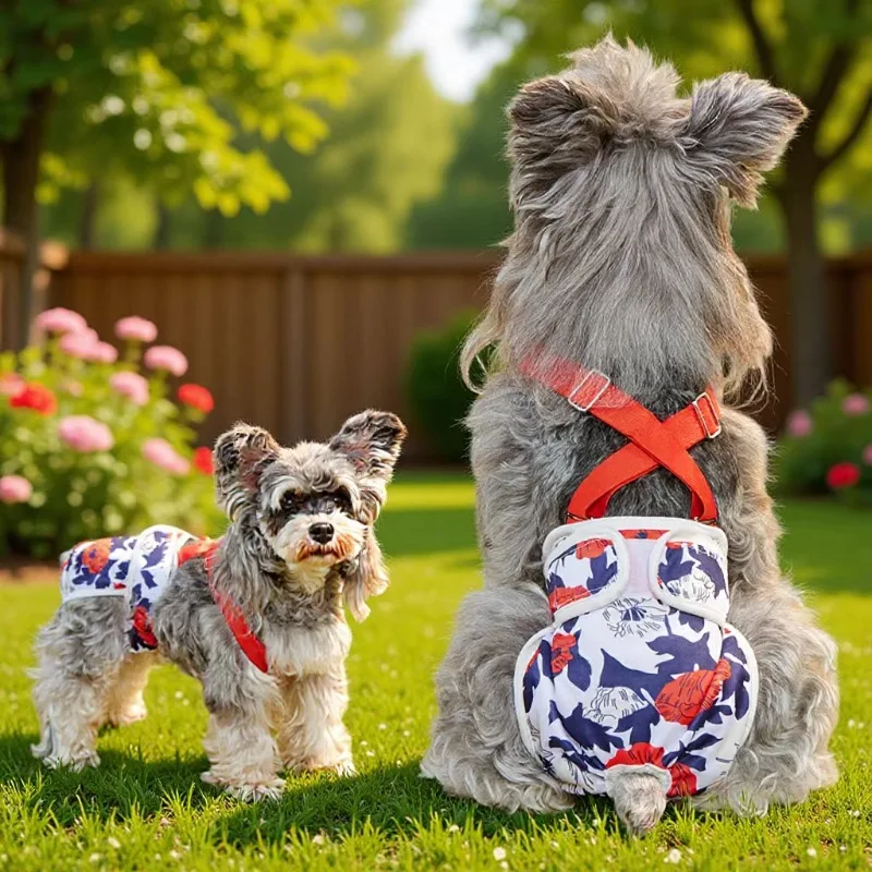 Reusable Dog Sanitary Pants Washable Female Dog Diaper Pet Period for Small Medium Dogs Anti-Harassment Floral Print
Reusable Dog Sanitary Pants Washable Female Dog Diaper Pet Period for Small Medium Dogs Anti-Harassment Floral Print